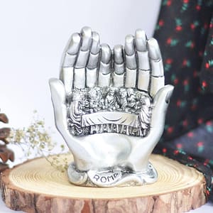 Last Supper Hand Carved Table Decor Silver